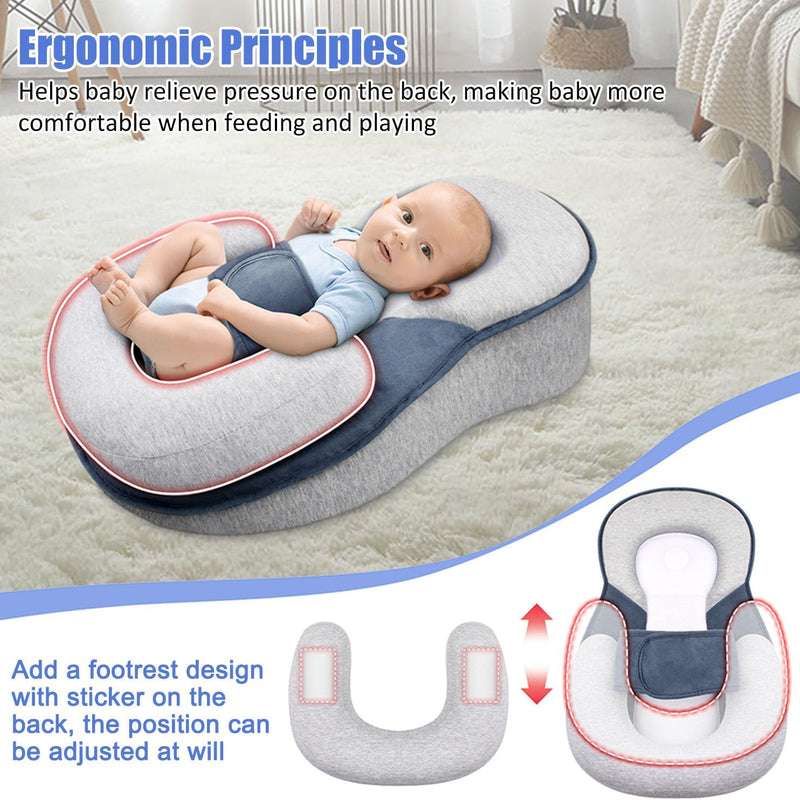 Baby Wedge Pillow, Adjustable Breastfeeding Pillow | For Reducing Spit-Up, Bottle Feeding