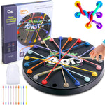 Brainy Knots Rope Untangling Game, 10Pcs Twisted Rope Puzzle Game,Strategy Untangling Challenge Puzzle, String Solution Central Lacing Travel Toys for Adults Kids(Black)