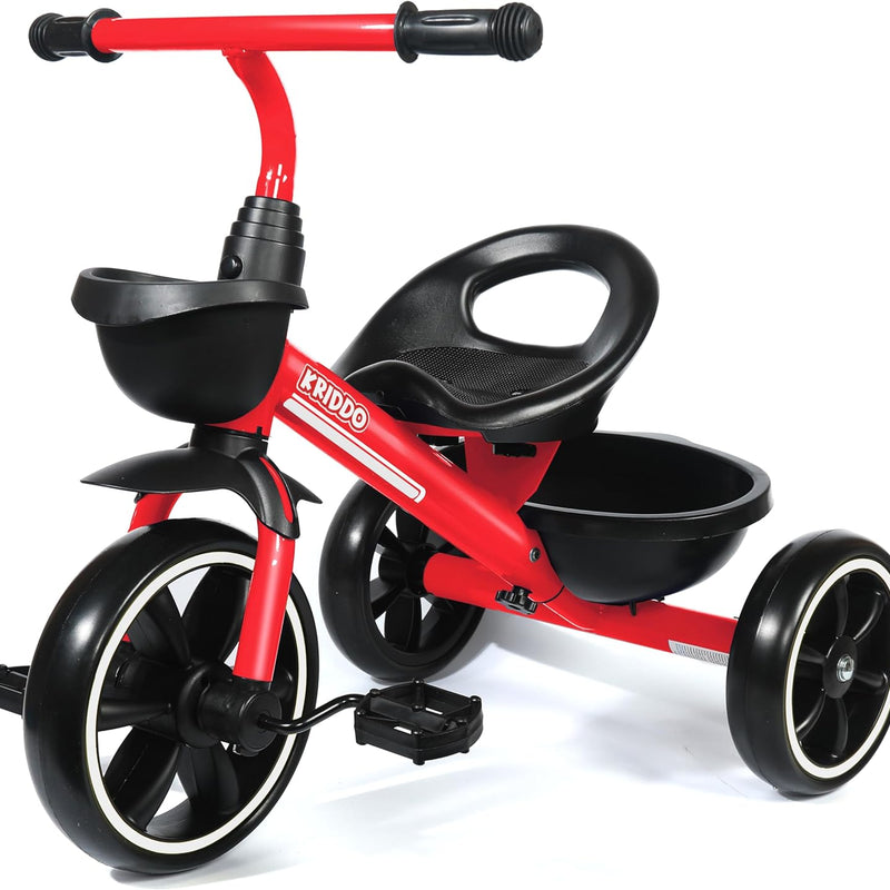 Krido Toddler Tricycle for 2-5 Year Olds - Pink Bike for 24 Month to 4 Year Old Girls and Boys