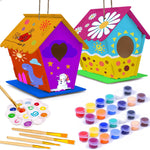 hapray 4 Pack Bird House Craft Kit, DIY Birdhouse for Kids to Build & Paint