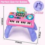 Baby DJ Table for Toddlers 1-3 with Music & Light, Learning Toys for 6-9-12-18 Months