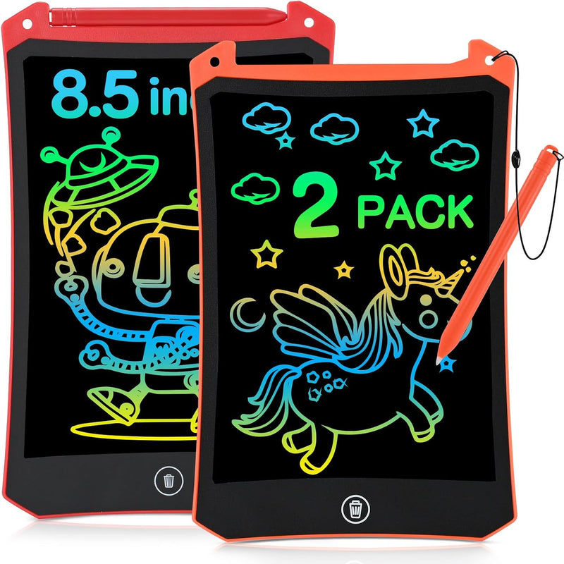 cimetech Toddler Girl Gifts, LCD Writing Tablet, Travel Essentials Toys | Kids Toys for 3 4 5 6 Year Old Boys, 8.5 Inch Drawing Pad Coloring Books 2 Pack, Travel Activities, Birthday Gifts Age 1-3