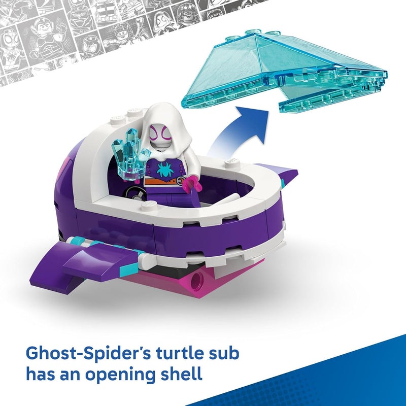 LEGO Marvel Spidey and His Amazing Friends Spidey: Underwater Vehicles Building Toy for Kids - Super Hero Pretend Play Set for Preschool Boys & Girls, Ages 4+ - Gift Idea for Birthdays - 11207