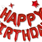 Silver Happy Birthday Aluminum Foil Balloon Decoration Kit for Kids and Adults