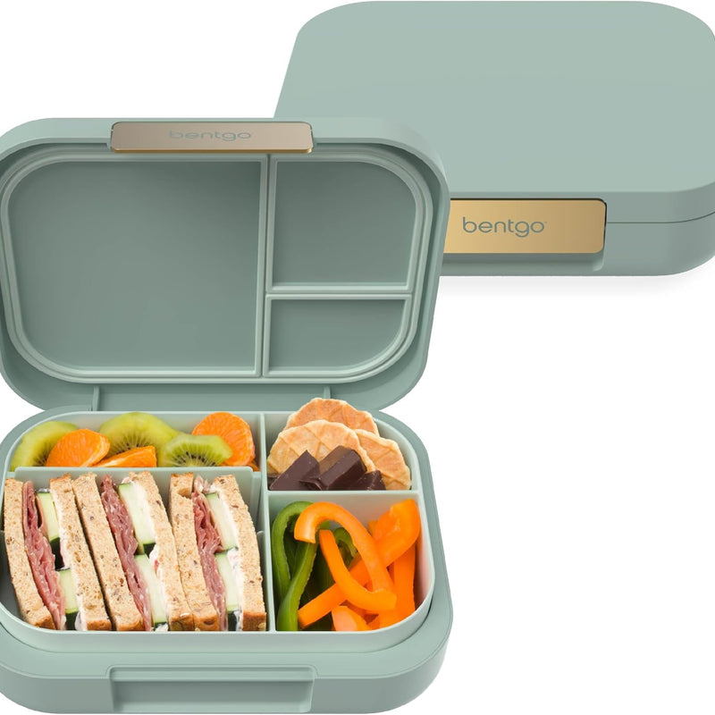 Bentgo® Modern - Leak-Resistant Bento Lunch Box For Adults, Teens, & Larger Appetites; Reusable BPA-Free Meal Prep Container with 3 or 4 Compartments, Dishwasher/Microwave Safe; 5 Cups (White)