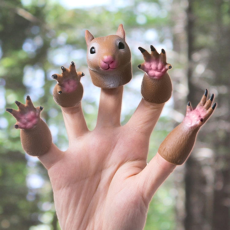 Novelty Squirrel Finger Puppet Tiny Hands Theater Prop | Durable, Low-Odor PVC for Gag Gifts, White Elephant Exchanges, and Easter Baskets | Hilarious Accessory for Adults & Kids' Skits, Story Time, and Screen-Free Play.