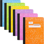 Mead Composition Notebook, Wide Ruled 7.5" x 9.75" Paper, 100 Sheets, Assorted Colors, 6 Pack (950054-ECM)