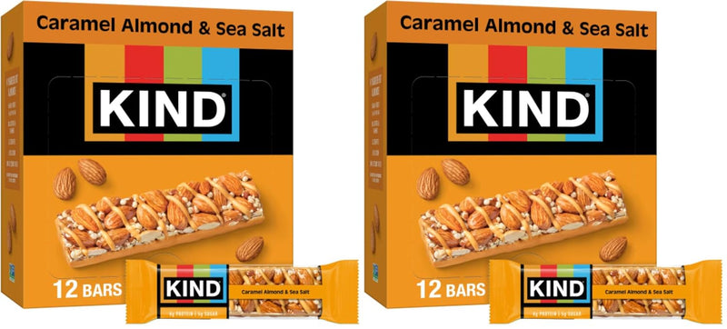 KIND Healthy Snacks Bars, Dark Chocolate Nuts & Sea Salt, Gluten Free, Low Sugar, High Fiber Snacks, 6g Protein, 12 Count
