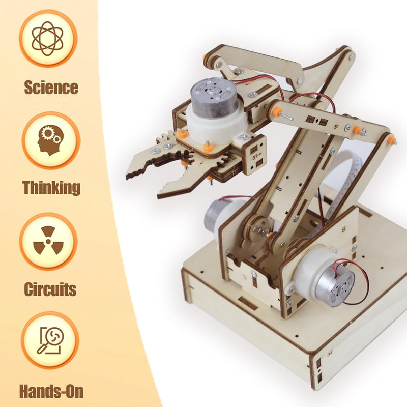 Robot Arm Kit for Kids Ages 8-12, 14-16 Teens Adults STEM Toys Building Engineering 9 10 11 13 14 15 16+ Year Old Boys Girls Gifts