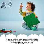 LEGO DUPLO Green Building Plate - 1.5+ Years Learning Toy for Toddlers and Preschool Kids, 10460 Green Base Plate