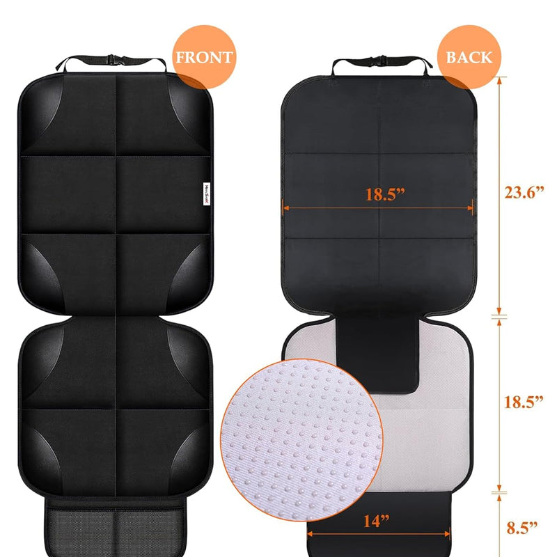 Meolsaek Car Seat Protector for Child Car Seat，Non-Slip Backing No Imprints | Durable Car Seat Mat 600D Fabric, Waterproof Car Seat Cover with Thick Pad