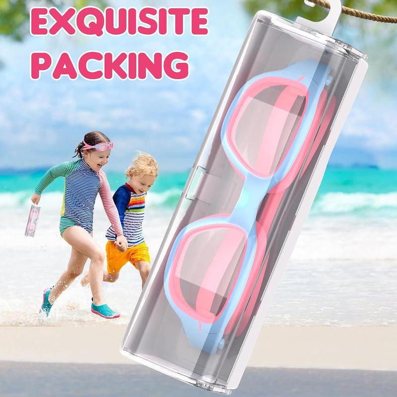Kids Swim Goggles,Swimming Goggles for Kids 6-14, Anti-Fog UV Protection Pool Glasses for Boys Girls