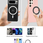 Magnetic Phone Holder for Stroller, Shopping Cart & Golf Push Cart | Handlebar Phone Mount for MagSafe | Strap with Strong Magnet for Mag Safe | Stroller Accessories for Uppababy, Nuna, Bugaboo...