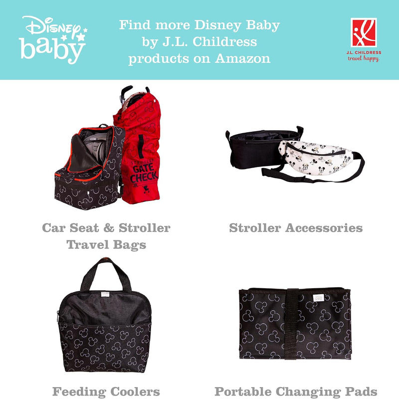 J.L. Childress Disney Baby Side Sling Stroller Organizer & Caddy, Minnie | Disney universal stroller net attachment adds accessible storage for baby essentials to strollers with secure non-slip straps