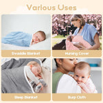 Hooded Towel for Newborn, 2 Pack Soft Coral Fleece Baby Towels | Ultra Absorbent Bath Cloths Bulk for Infants, Toddlers, Newborn Essential- 30 x 30 inch - Grey & Blue