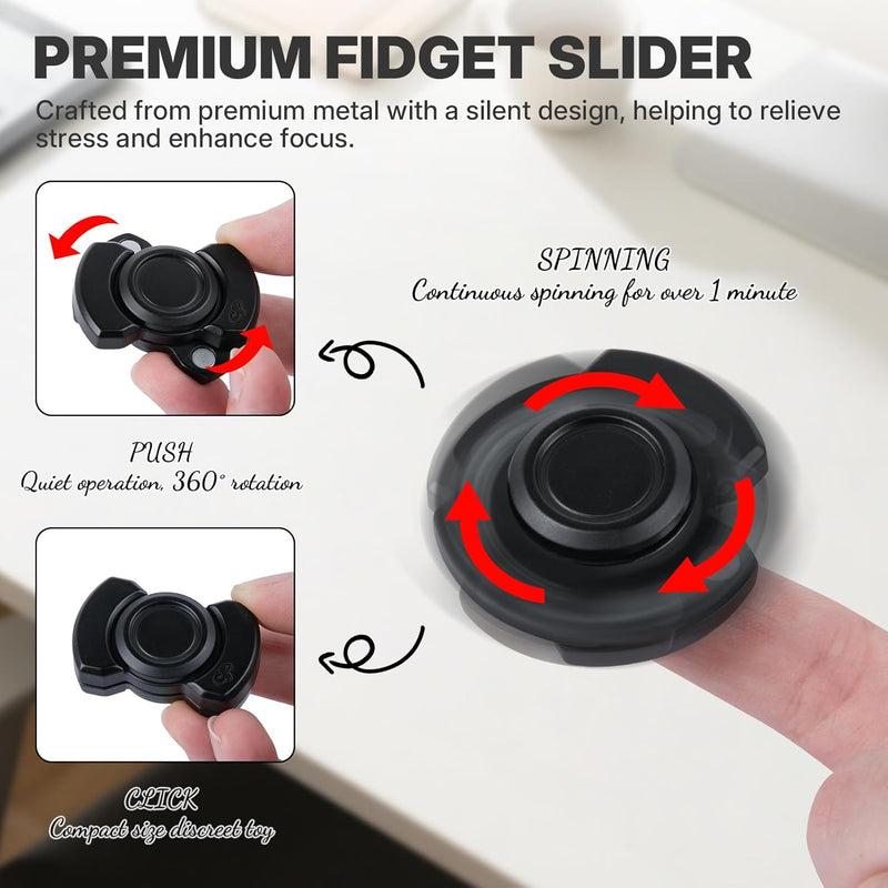 5 Pcs Fidget Toys Adults Metal Fidgets Toy Set Magnetic Spinners Figette Toys for Stress & Anxiety Relief, Office Desk Sensory Toys for Autism ADHD Cool Gadgets Gift for Teen Men Women