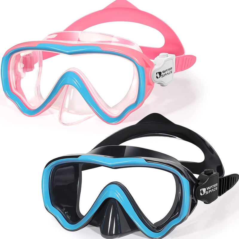 Water Space Kids Swimming Goggles Swim Mask with Nose Cover for Kids Youth 3-15, Anti-Shattered Lens UV Protection No-leak