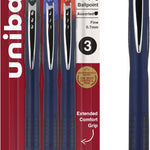 Uni-Ball Jetstream RT Pens - NY Times Wirecutter Best Pen for Over a Decade - Pack of 3 Black Fine Point Pens, 0.7mm - Back to School Pens, Ballpoint Pens