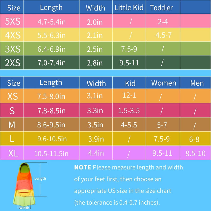 Kids Swim Fins Youth Short Blade Swimming Training Flippers | Snorkeling Diving Travel Size Fins for Children Girls Boys Beginners,Lap Swimming,Comfortable Silicone Flippers with Mesh Bag