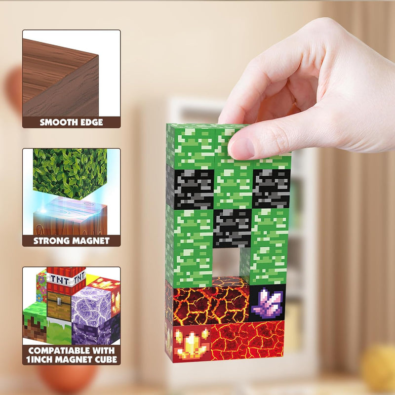 100-Piece JIMI Magnetic Building Blocks STEM Construction Toy Set for Kids Ages 3-8