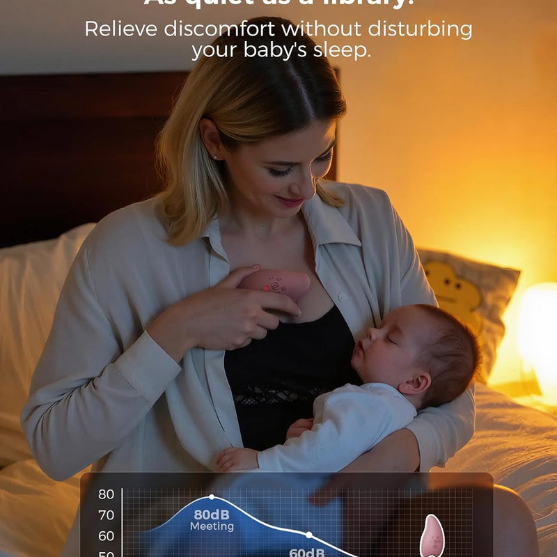 Momcozy A1Pro Lactation Massager with Heat, Deep Vibration, Cozy Red, 1PCS | Rapid Heating, Clog Relief, Efficient Pumping, Breastfeeding Essentials, Memory Function, Fast Charging, Nursing, Soothing