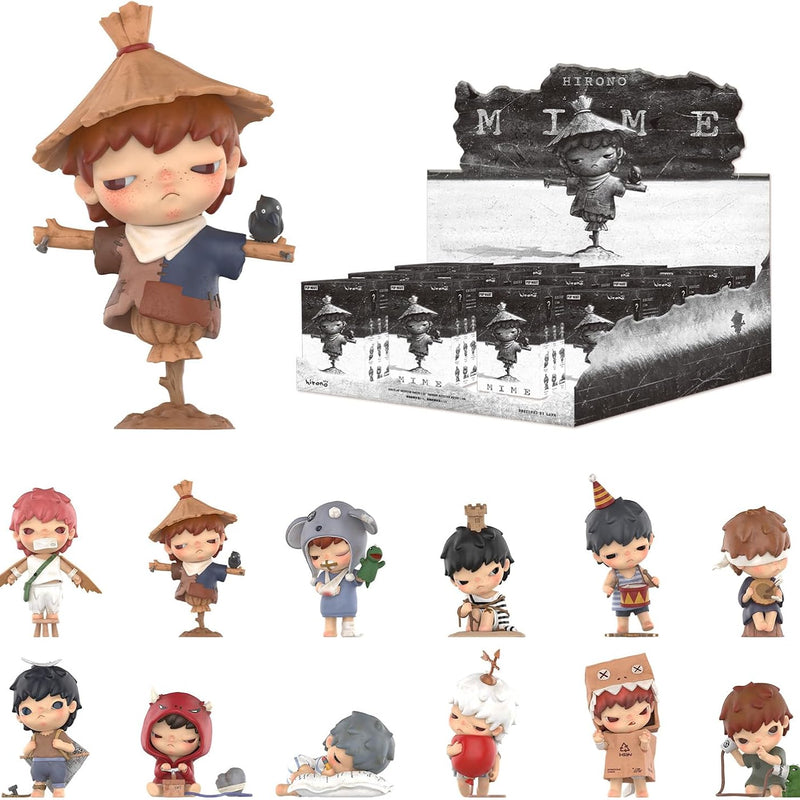 POP MART Hirono Mime Series Figures, Hirono Blind Box Figures, Random Design Action Figures Collectible Toys Home Decorations, Holiday Birthday Gifts for Girls and Boys, Single Box