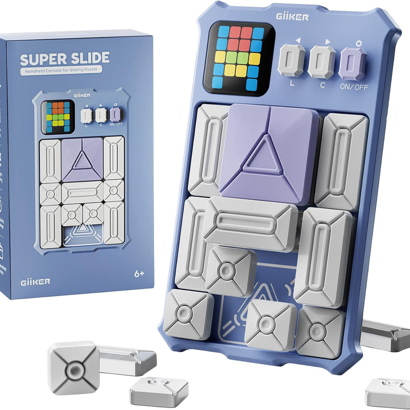 GiiKER Super Slide Puzzle Games, Original 500+ Challenges Brain Teaser Puzzle, Toys for Kids Teens, Travel Games Birthday Gifts STEM Toys for Ages 6+ Boys Girls, Activities for Road Trips