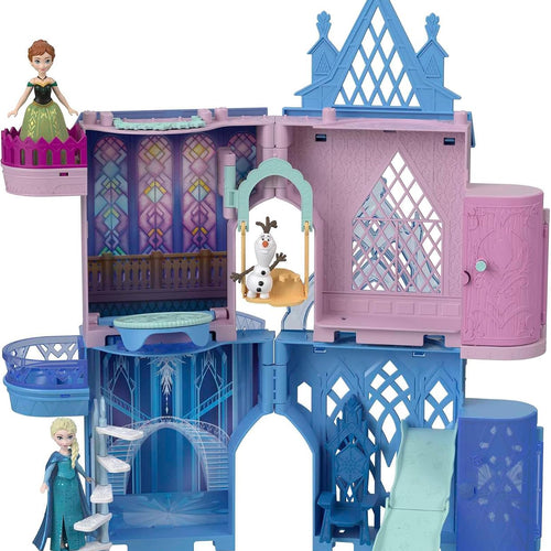 Mattel Disney Frozen Toys, Storytime Stackers Anna's Arendelle Castle, Stackable Doll House with Small Doll, Olaf & 7 Pieces, Inspired by The Movies