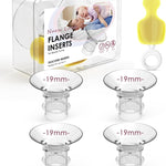 Nursi Luna Flange Sizing Kit, Flange Inserts for 24mm Breast Pumps, 10PCS | 13/15/17/19/21mm, Includes Nipple Sizer for Flanges to Find the Right Fit, Soft Silicone for Comfortable & Efficient Pumping