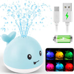 Gigilli Light up Baby Bath Toys for Kids Ages 1-3, Whale Bath Toy Sprinkler, Rechargeable Battery