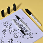Permanent markers, 100 packs permanent markers bulk, quick dryingin one second, waterproof, smooth, noteasy to erase, durable, can be markedon glass, tiles and cloth, office supplies