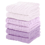 Unnivoll Muslin Burp Cloths Baby 12''X12'', Baby Washcloths 6 Pack, 100% Cotton Baby Wash Cloths Absorbent and Soft for Newborn Infants Kids Boys Girls - Multicolor