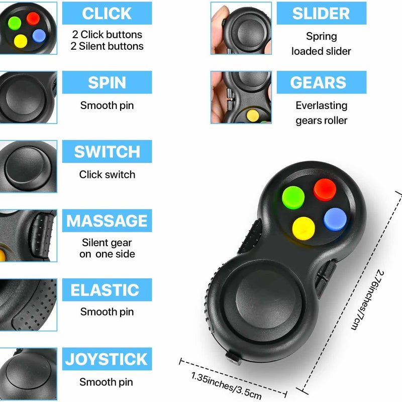 5PC Fidget Toys Adults Set Fidgets for Classroom Must Have Autism Sensory Pack Figette Cube ADHD Special Treasure Prize Tool Stress Relief Desk Cool Gadget for Kid Easter Basket Stuffers for Teen Boys