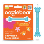 oogiebear Baby Nose & Ear Picker, Safe Booger Remover Tool, 1 Piece, Blue | Safe Dual-Ended Nose Cleaner & Ear Wax Remover for Newborns, Infants & Toddlers, BPA-Free, Patented, Baby Registy Essential