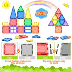 Coodoo Magnetic Tiles Starter Pack for 3+ Year Old Kids, 40PCS, Safe Creativity Toddler Toy with Carrying Bag