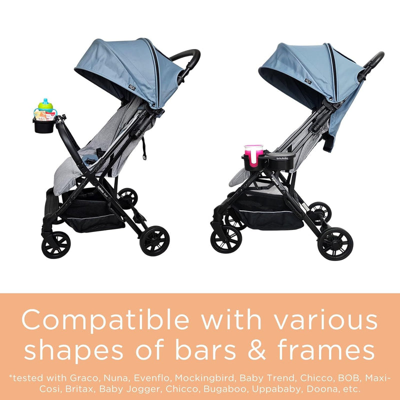 Universal Stroller Snack Tray Attachment | Stroller Cup Holder Attachment Universal Snack Tray for Stroller Tray Attachment | Clip On Baby Stroller Accessories for Joggers, Umbrella & Wagons