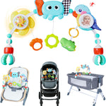 Orzbow Musical Bassinet Toys for Baby, Adjustable Stroller Arch Toy, Bouncer Toy Bar, Baby Mobile, Hanging Toys for Crib & Car Seat, Supports Baby's Motor & Sensory Development, Space