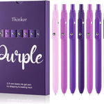 thinkor Gel Pens Black Ink, 7 Pcs 0.5mm Quick Dry Fine Point Smooth Writing Pens, Cute Office School Supplies Gifts for Women Student (7 Pcs Pink - Black Ink)