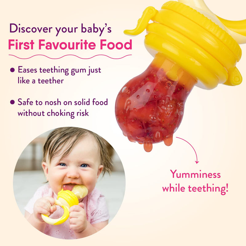 NatureBond Baby Food Feeder/Fruit Feeder Pacifier Nibbler 2 Pack with Teething Relief