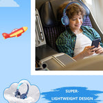 bywulanda upgrade usb type c kids headphones for safe volume limited kids school headphones dark blue