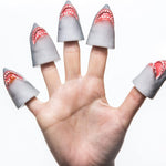 AQKILO 5-Piece Shark Finger Puppet Set, Premium PVC Ocean Animal Theater Props, Eco-Friendly Novelty Toys for Kids and Adults, Ideal Gifts and Party Favors.