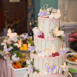 60Pcs Butterfly Cupcake Toppers: Vibrant 3D Decorations for Cakes, Desserts, and Parties