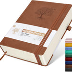 Lined Journal Notebook -365 Pages A5 Thick Journals for Writing Ruled Notebook, Hardcover Leather Journal for Women Men Daily Journal Notebook for Work, Note Taking, 100Gsm Lined Paper( 5.75'' X 8.38'' Green)