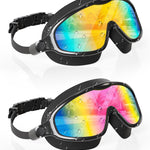 Aegend Swim Goggles Wide Frame Anti-Fog Swimming Goggles for Kids 3-14 | 2 Pack Anti-UV Comfort Fit Swimming Mask for Boys Girls Youth Ideal for Pool, Beach, Swim Lessons, Vacation
