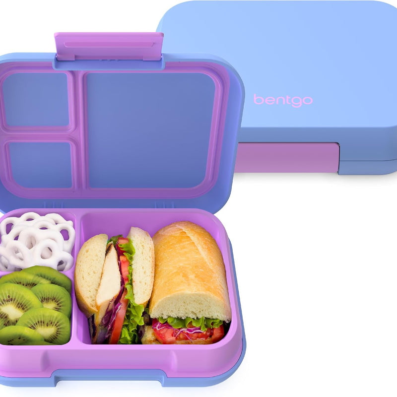 Bentgo Pop - Leak-Proof Lunch Box & Removable Divider for Ages 8+ & Teens - Lunch Container Holds 5 Cups of Food; 3-4 Compartments; Microwave/Dishwasher Safe; 2 Year Warranty (Navy Blue/Chartreuse)
