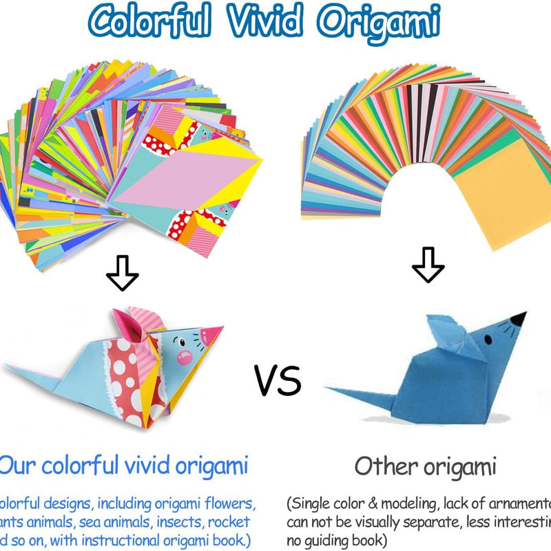 hapray Origami Kit for Kids 5-12, 152 Origami Paper Kit with Origami Book | DIY Art and Craft Projects with 72 Patterns, Video Tutorial & book, Beginners Origami Kit for Kids 5-8 8-12, Gifts Boy Girl