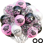 75-pack Black Gold Graduation Party Decorations Balloons with Ribbons for College or High School Party Supplies