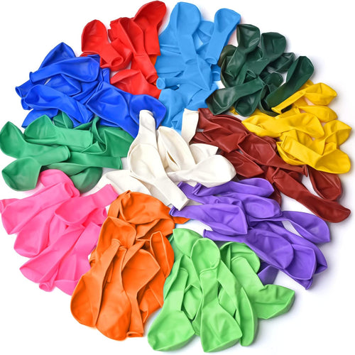 120PCS Assorted Colors Latex Balloons for Kid's Birthday Party, Exquisite Rainbow Balloon Decorations
