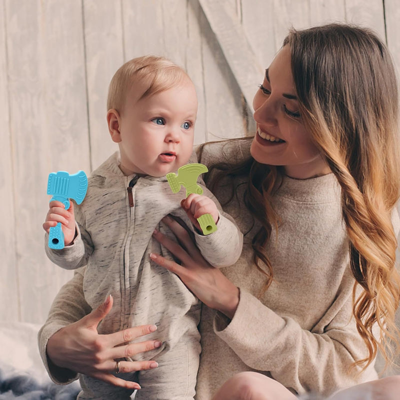tyry.hu Baby Teething Toys for Boys and Girls 0-6 Months, 6-12 Months, BPA Free Silicone Teether Chew Toys, 4 Packs