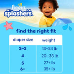 Pampers Splashers Swim Diapers, Size 6+, 15 Count, Disposable Swim Diapers, Contains Mess, No Swell